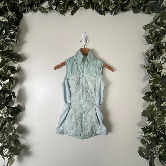 Lululemon Athletic Down For It All Full Zip Vest Delicate Mint Women’s Size 2 - Picture 1 of 7
